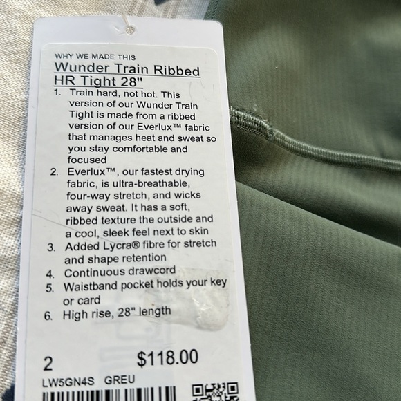 Lululemon Wunder Train Ribbed HR - Picture 3 of 3